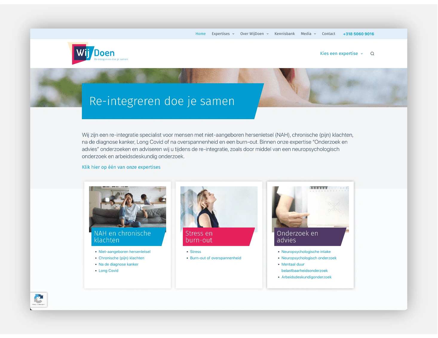 WijDoen homepage hero section