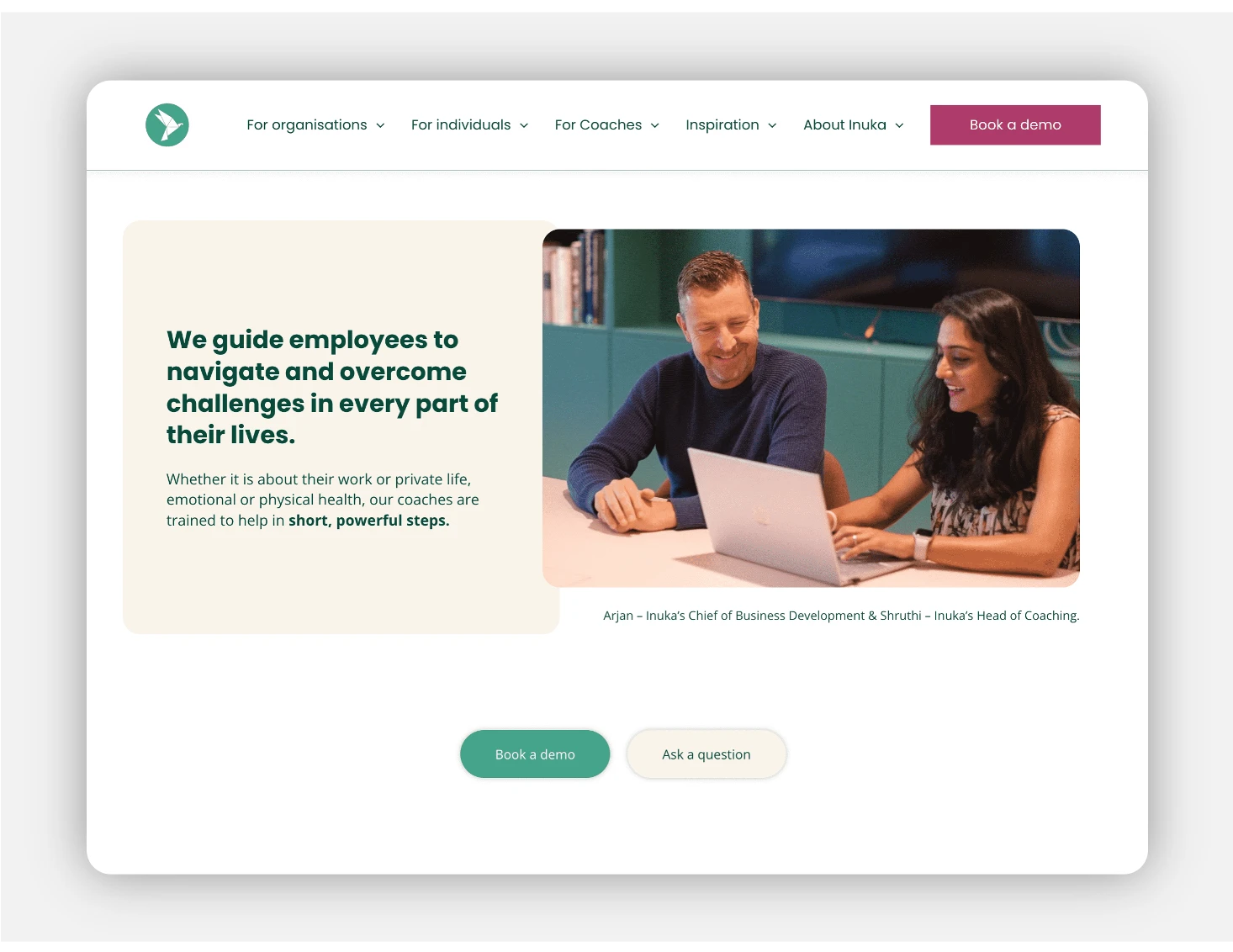 inuka coaching homepage section 2